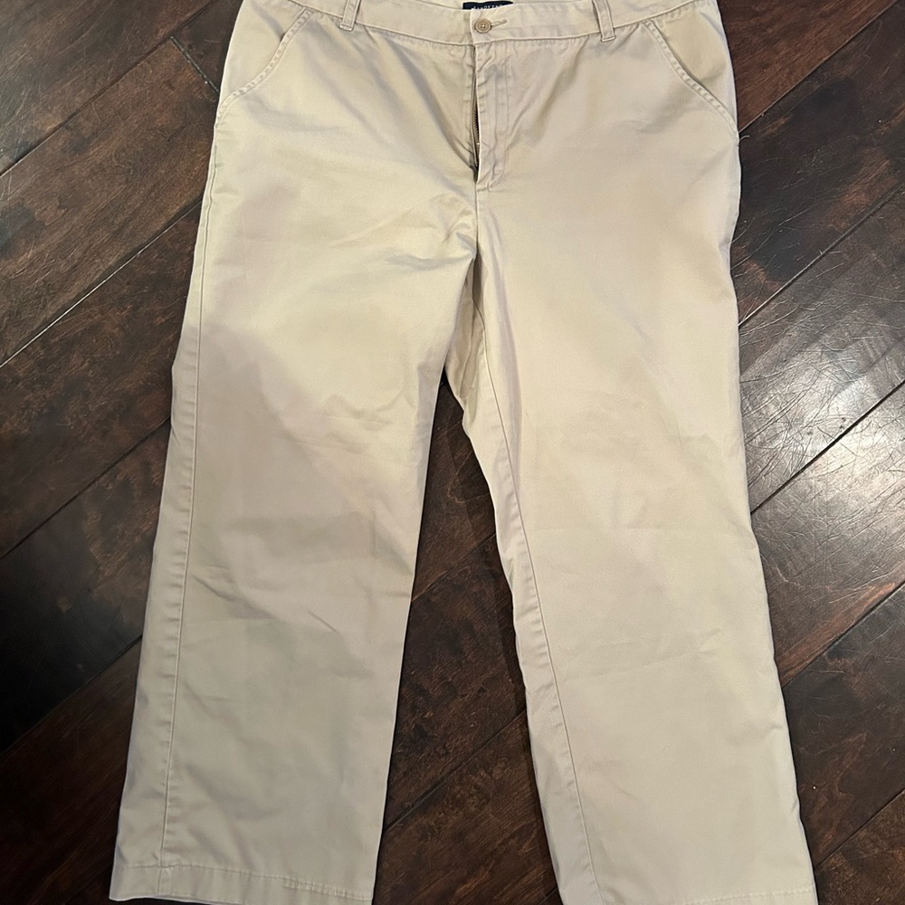 Women’s khaki chino pants Lands’ End